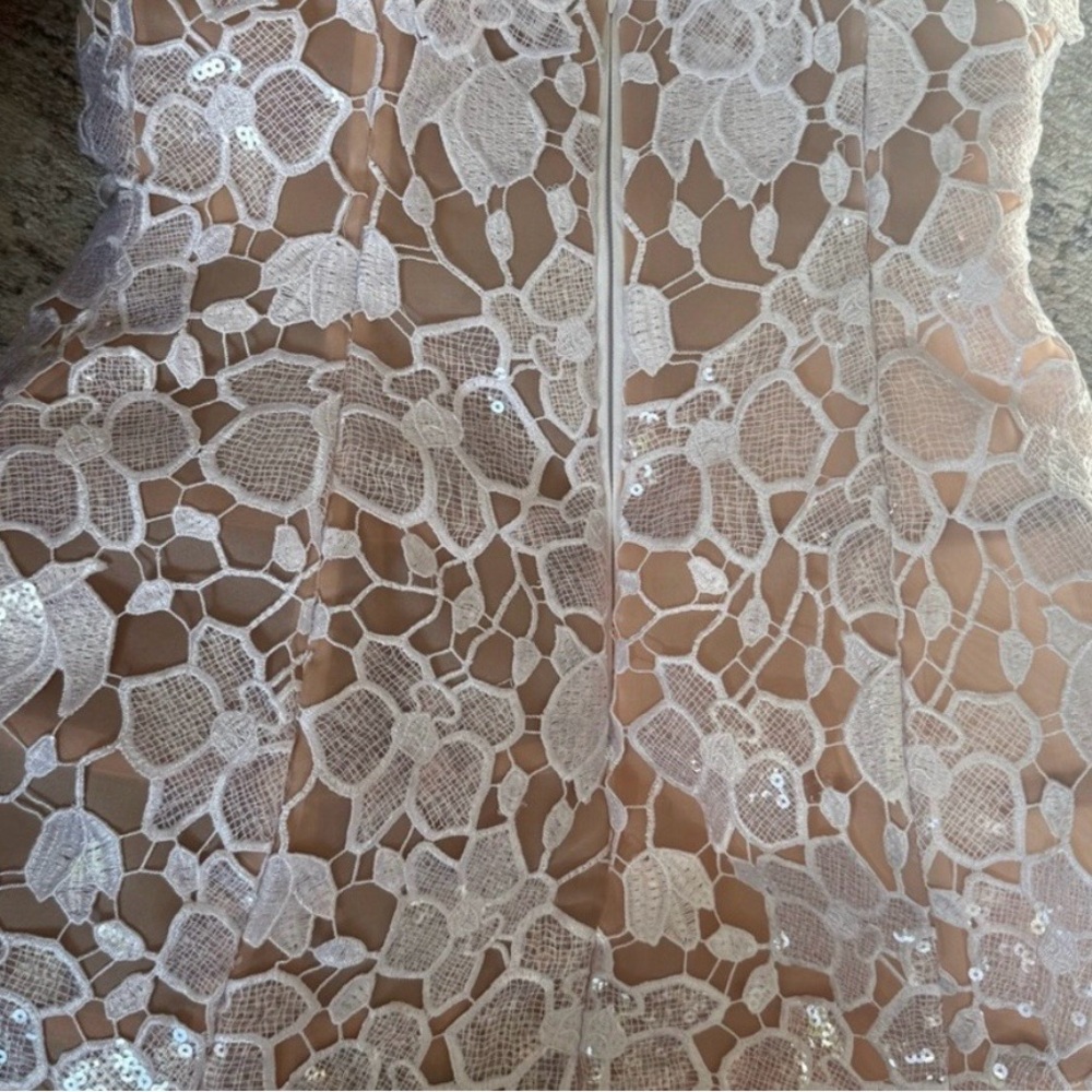 Retrofete Alira Sequin Lace Strapless
Mini Dress - Picture 3 of 9